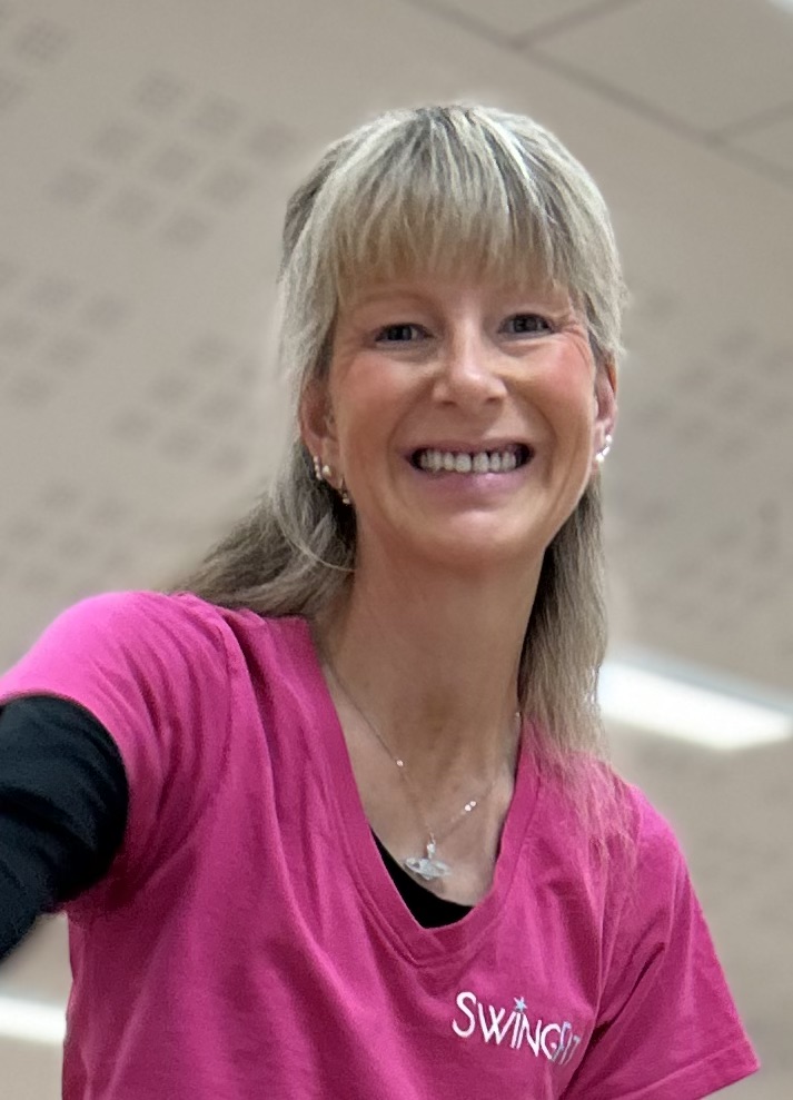 Gill, friendly SwingFit dance fitness teacher